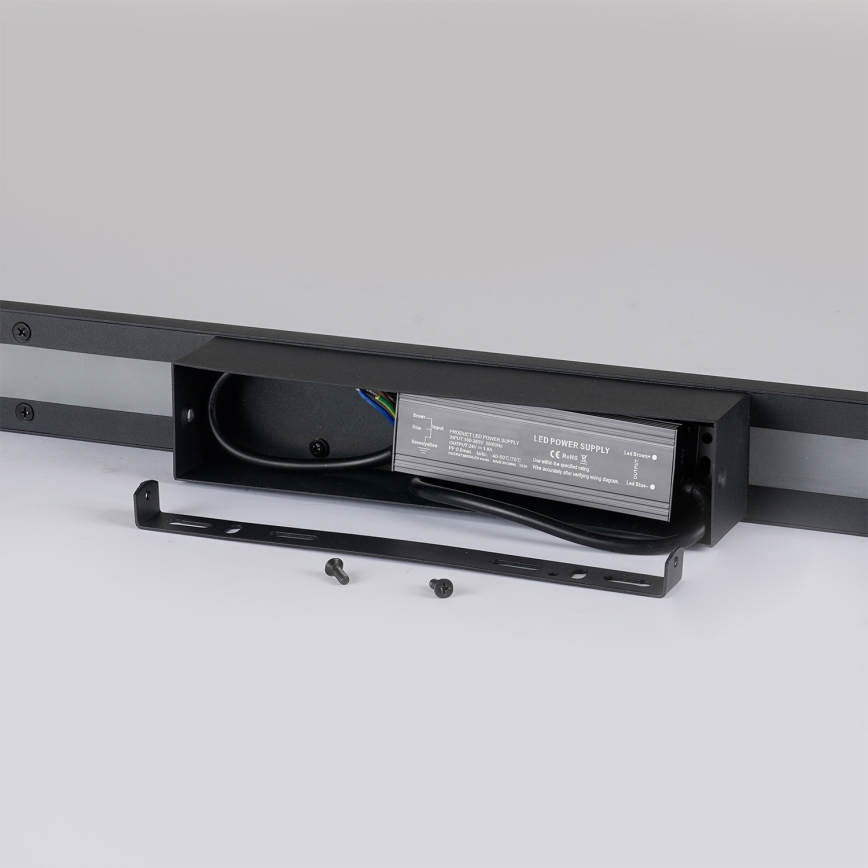 Brilagi - LED външно стенно осветително тяло LUNA LED/30W/230V 3000K IP65 150 cm черно CRI 90