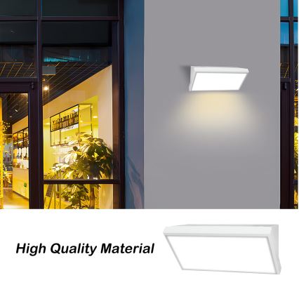 Brilagi - LED външен стенен осветител със сензор TRIANGLE LED/20W/230V бял IP65