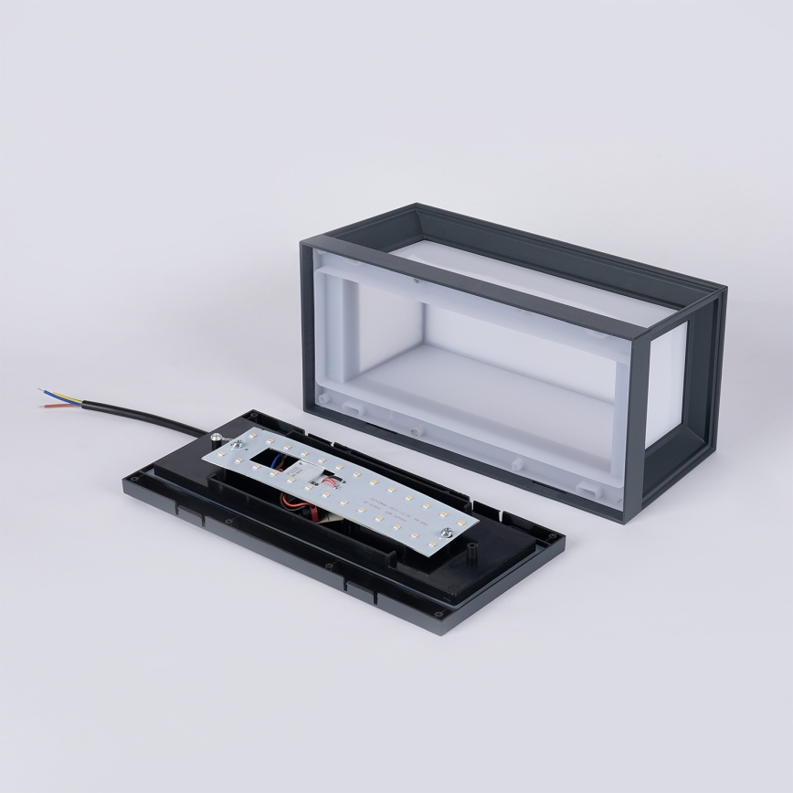 Brilagi - LED външно стенно осветително тяло с сензор PARKER LED/12W/230V антрацит IP44