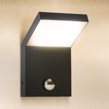 Brilagi - LED външен стенен осветител със сензор RIANO LED/8W/230V антрацит IP65