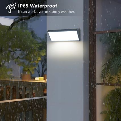 Brilagi - LED външно стенно осветително тяло със сензор TRIANGLE LED/42W/230V антрацит IP65