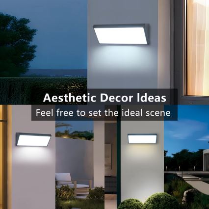 Brilagi - LED външна стенна лампа TRIANGLE LED/42W/230V 3000/4000/6500K 45 cm антрацит IP65