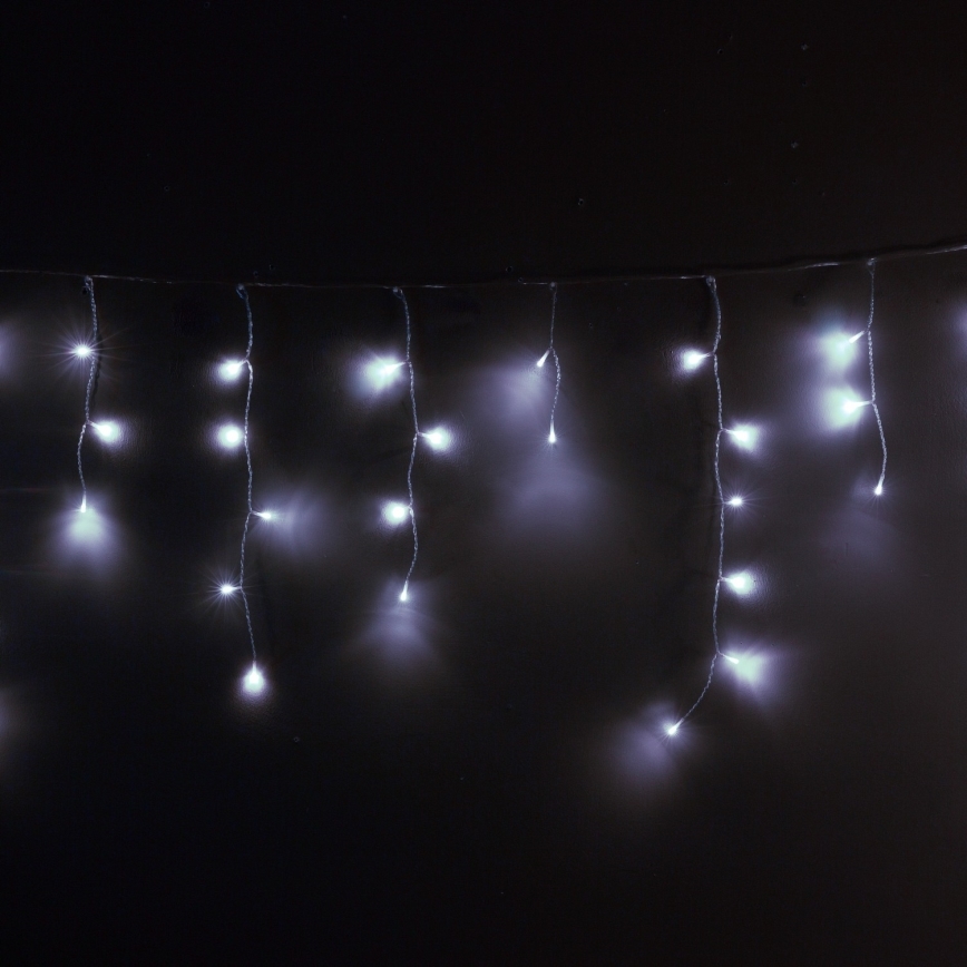 Brilagi - LED външна коледна гирлянда 200xLED/8 режима 13m IP44 студено бяло ледени висулки
