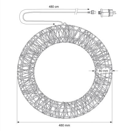 BRILAGI - LED Външен коледен венец LED/3,3W/230V IP44 Ø 48 см
