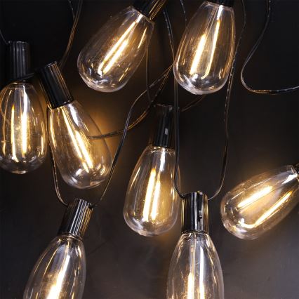 Brilagi - LED външна декоративна гирлянда 10xLED/3xAA 3,2m IP44 топла бяла светлина