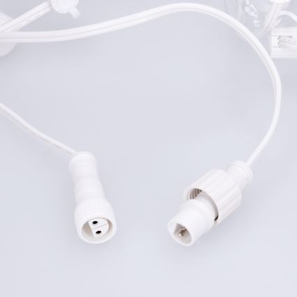 Brilagi - LED външна декоративна верига GIRLANDA 10xE12/0,6W/230V 8m бяла IP44 топла бяла