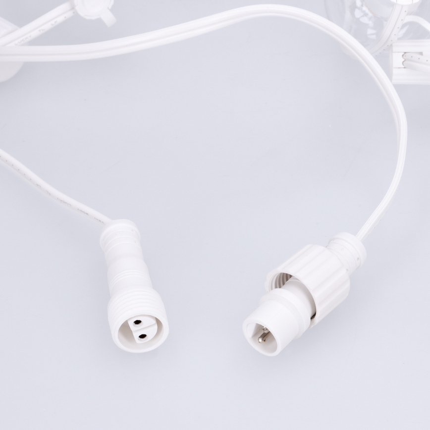 Brilagi - LED външна декоративна верига GIRLANDA 10xE12/0,6W/230V 8m бяла IP44 топла бяла