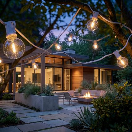 Brilagi - LED външна декоративна гирлянда GIRLANDA 10xE12/0,6W/230V 8m бяла IP44 топло бяло