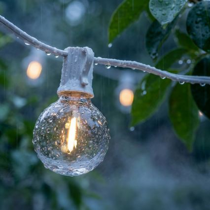 Brilagi - LED външна декоративна гирлянда GIRLANDA 10xE12/0,6W/230V 8m бяла IP44 топло бяло