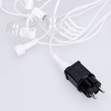 Brilagi - LED външна декоративна гирлянда GIRLANDA 10xE12/0,6W/230V 8m бяла IP44 топло бяло