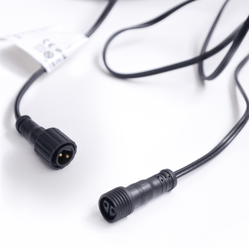 Brilagi - LED външен декоративен гирлянд GIRLANDA 10xE12/0,6W/230V 8m черен IP44 топла бяла