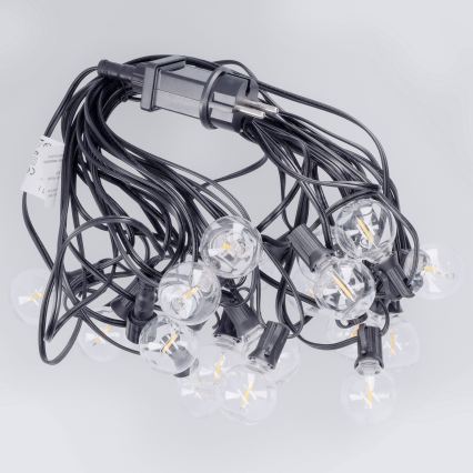 Brilagi - LED външен декоративен гирлянд GIRLANDA 18xE12/0,6W/230V 13m черен IP44 топла бяла