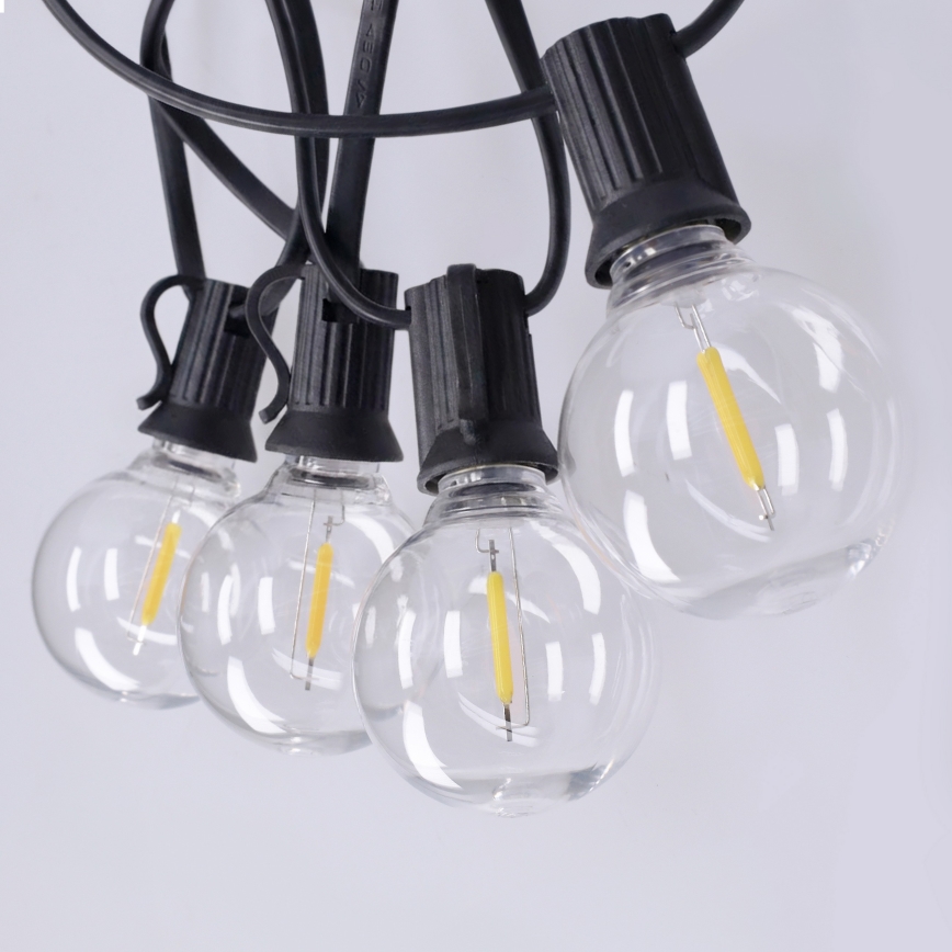 Brilagi - LED външен декоративен гирлянд GIRLANDA 18xE12/0,6W/230V 13m черен IP44 топла бяла