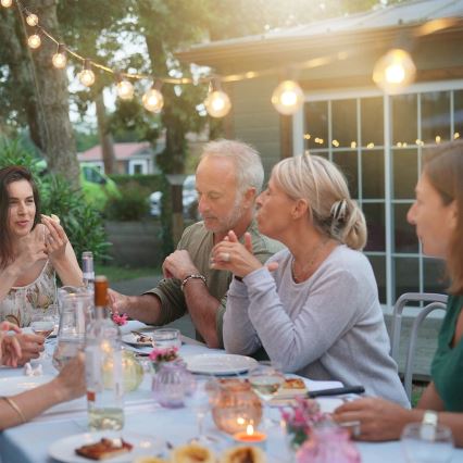 Brilagi - LED външен декоративен гирлянд GIRLANDA 18xE12/0,6W/230V 13m черен IP44 топла бяла светлина