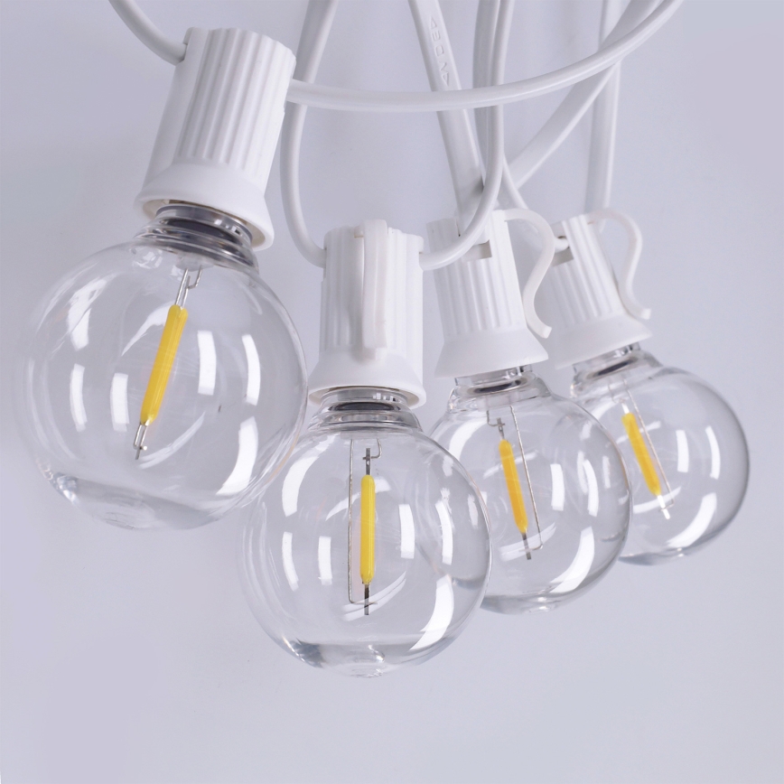 Brilagi - LED външен декоративен гирлянд GIRLANDA 25xE12/0,6W/230V 20m бял IP44 топла бяла светлина