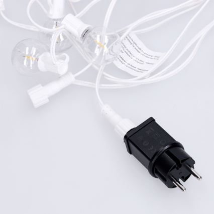Brilagi - LED външен декоративен гирлянд GIRLANDA 25xE12/0,6W/230V 20m бял IP44 топла бяла светлина