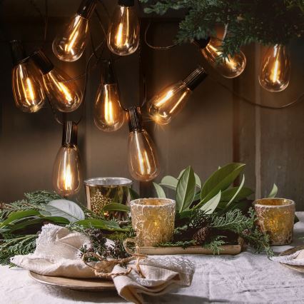 Brilagi - LED външна гирлянда 10xLED/3xAA 3,2m IP44 топла бяла