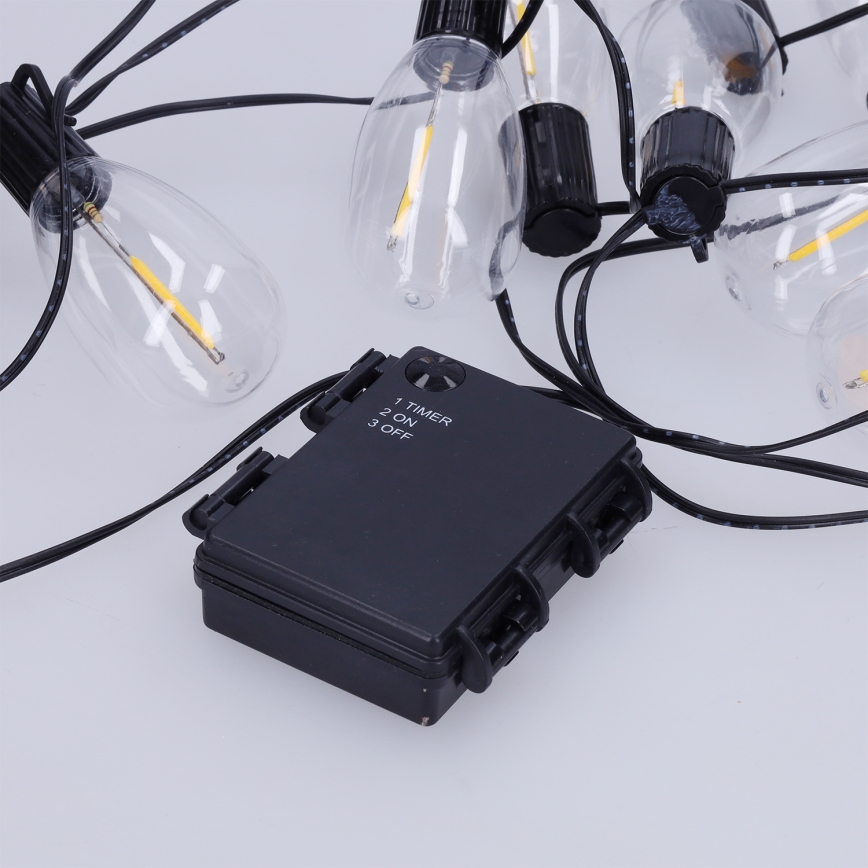 Brilagi - LED външна гирлянда 10xLED/3xAA 3,2m IP44 топла бяла