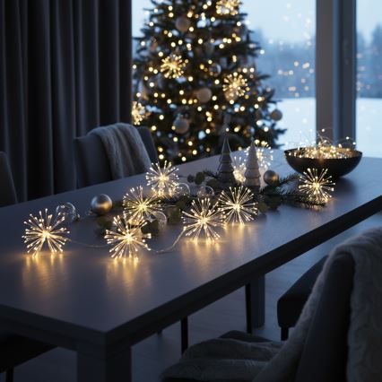 Brilagi - LED външна гирлянда 150xLED 5m IP44 топла бяла ефект фойерверк