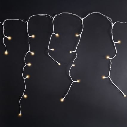 Brilagi - LED външен гирлянд 200xLED/8 режима 13 m IP44 топла бяла ледени висулки