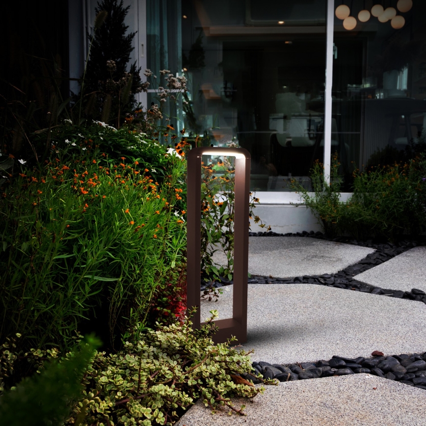 Brilagi - LED външна лампа BARI, 7W, 230V, 3000/4000/6000K, кафява, IP54, 50 см