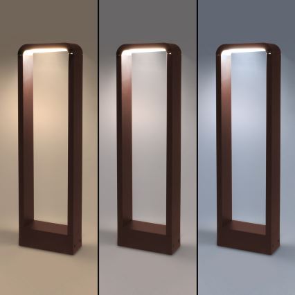 Brilagi - LED външна лампа BARI, 7W, 230V, 3000/4000/6000K, кафява, IP54, 50 см