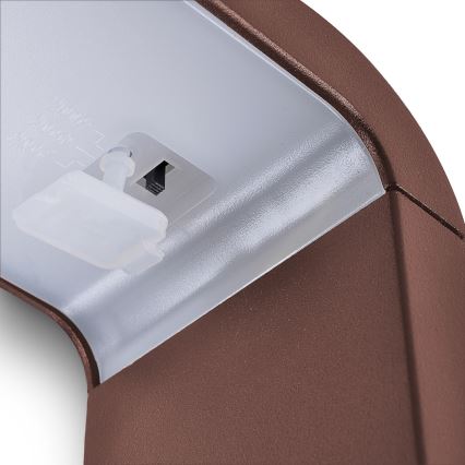 Brilagi - LED външна лампа BARI, 7W, 230V, 3000/4000/6000K, кафява, IP54, 50 см