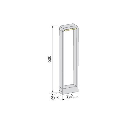 BRILAGI - LED Външна лампа BARI LED/10W/230V 4000K IP65 60 cm антрацит