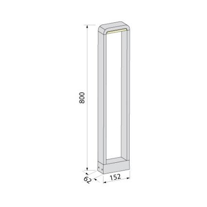 BRILAGI - LED външна лампа BARI LED/10W/230V 4000K IP65 80 cm antracit