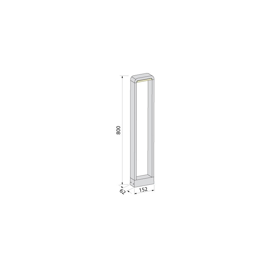 BRILAGI - LED външна лампа BARI LED/10W/230V 4000K IP65 80 cm antracit