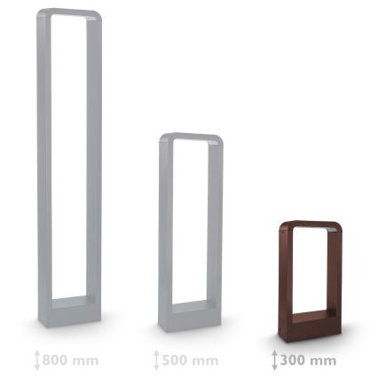 Brilagi - LED външна лампа BARI LED/7W/230V 3000/4000/6000K кафява IP54 30 cm