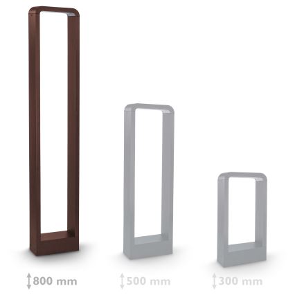 Brilagi - LED външна лампа BARI LED/7W/230V 3000/4000/6000K кафява IP54 80 см