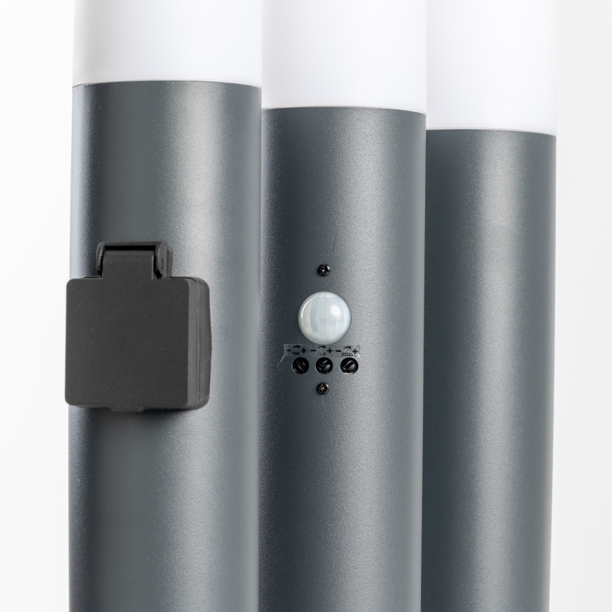 BRILAGI - LED външна лампа ELIA 1xE27/7W/230V 4000K IP44 100 cm антрацит