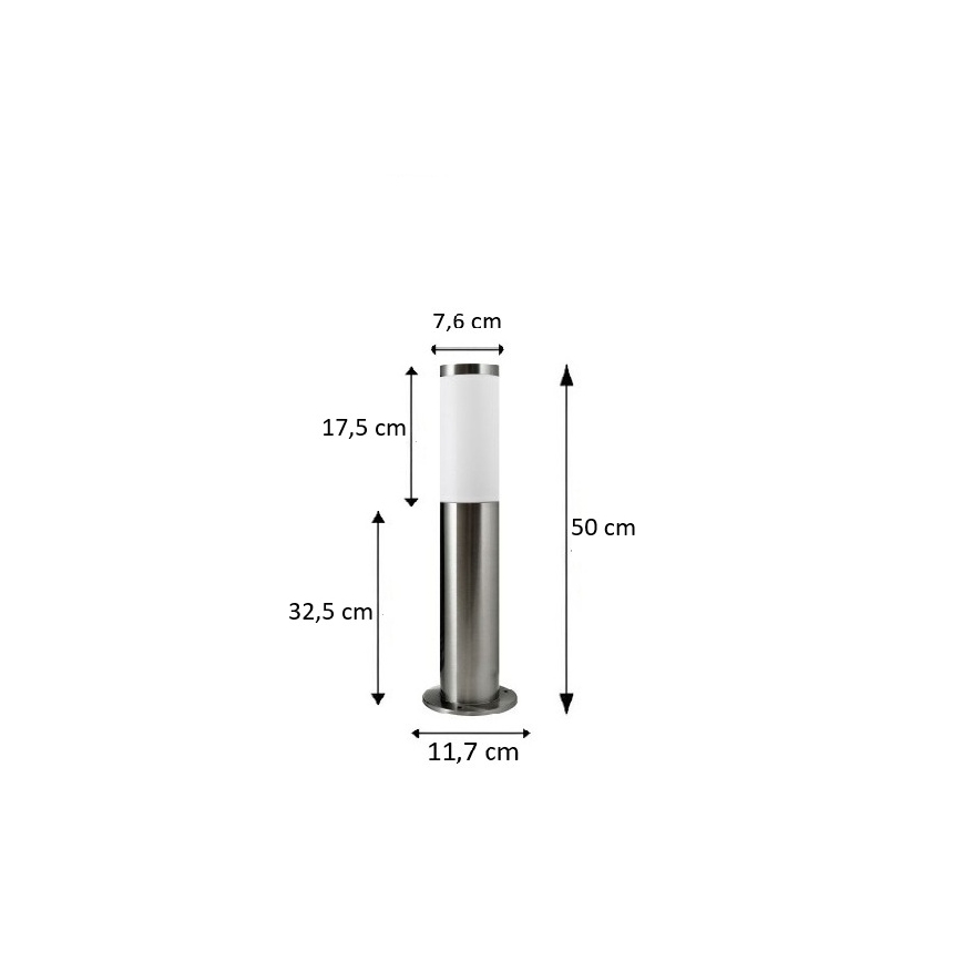 BRILAGI - LED външна лампа ELIA 1xE27/7W/230V 4000K IP44 50 см матиран хром