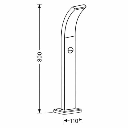 Brilagi - LED външна лампа със сензор ARCELO LED/9W/230V 80 см IP44