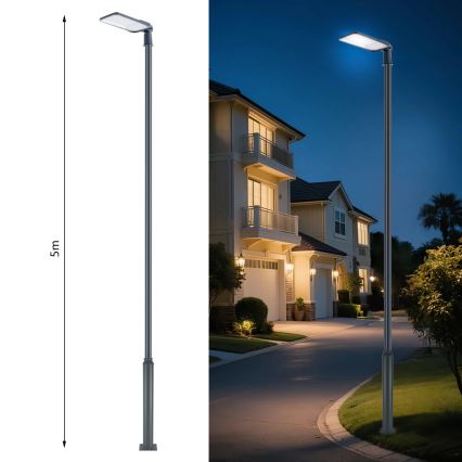 Brilagi - LED външна улична лампа със стълб и шарнир 5 m URBANLIGHT LED/200W/230V антрацит IP65