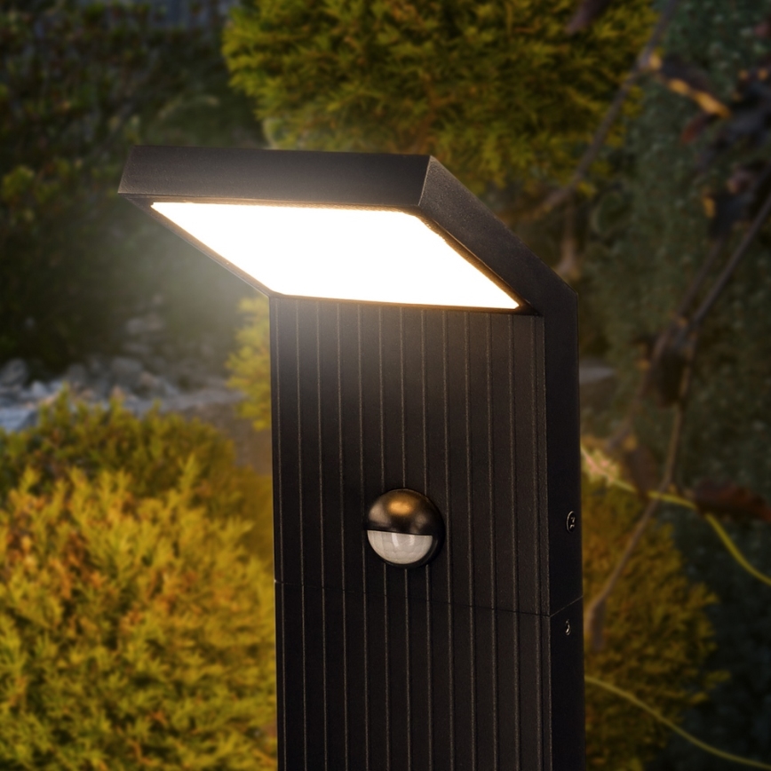 Brilagi - LED външна лампа със сензор RIANO LED/8W/230V антрацит IP65