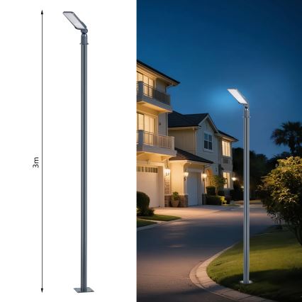 Brilagi - LED външна улична лампа със стълб и шарнир 3 м URBANLIGHT LED/50W/230V антрацит IP65