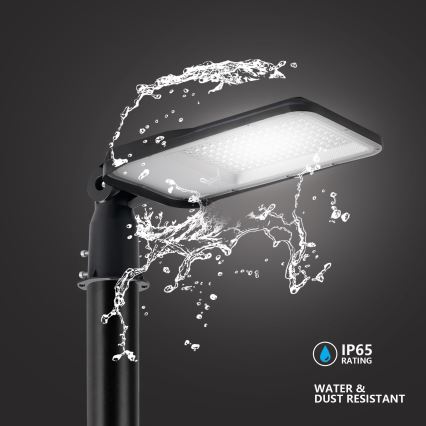 Brilagi - LED Външна улична лампа със стълб и шарнир 3 m URBANLIGHT LED/100W/230V черна IP65