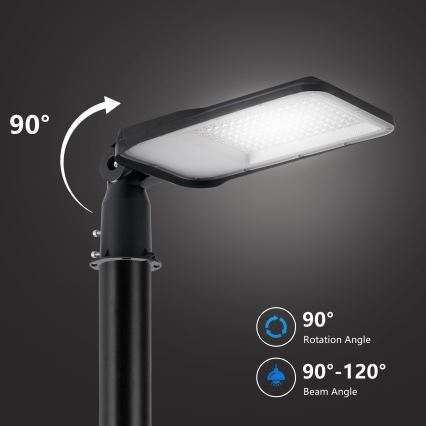 Brilagi - LED Външна улична лампа със стълб и шарнир 3 m URBANLIGHT LED/100W/230V черна IP65