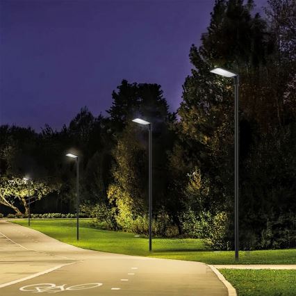 Brilagi - LED външна улична лампа със стълб и шарнир 4 м URBANLIGHT LED/200W/230V черна IP65