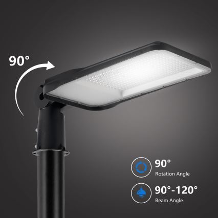 Brilagi - LED външна улична лампа със стълб и шарнир 4 м URBANLIGHT LED/200W/230V черна IP65
