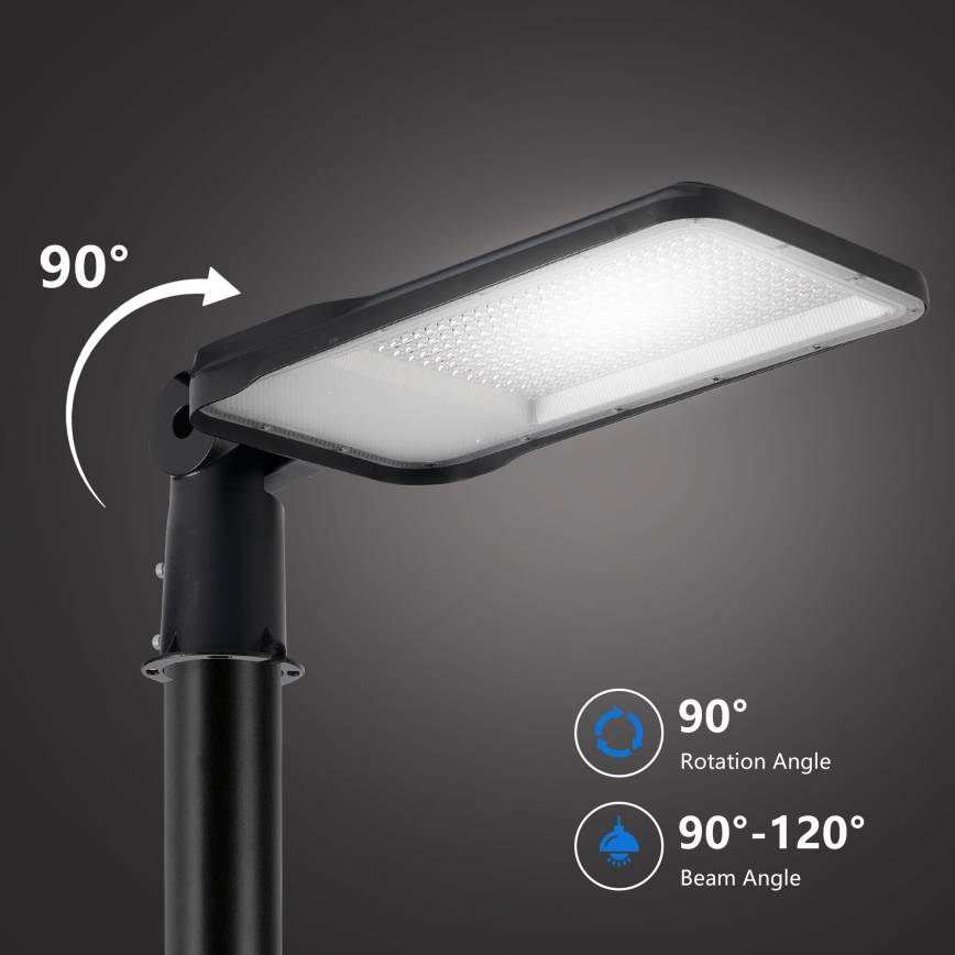 Brilagi - LED външна улична лампа със стълб и шарнир 4 м URBANLIGHT LED/200W/230V черна IP65