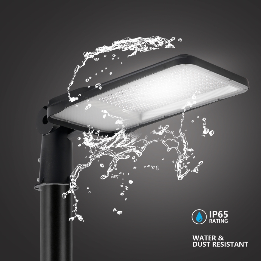 Brilagi - LED външна улична лампа със стълб и шарнир 3 м URBANLIGHT LED/200W/230V черна IP65