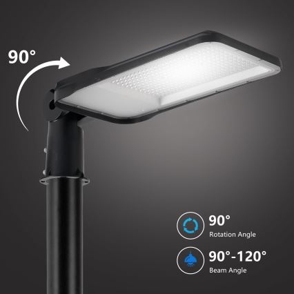 Brilagi - LED външна улична лампа със стълб и шарнир 3 м URBANLIGHT LED/200W/230V черна IP65