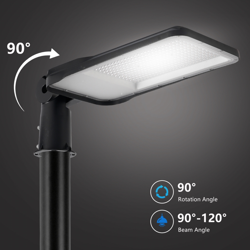 Brilagi - LED външна улична лампа със стълб и шарнир 3 м URBANLIGHT LED/200W/230V черна IP65