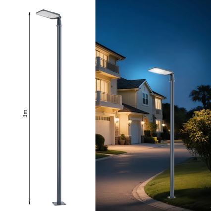 Brilagi - LED външна улична лампа със стълб и шарнир 3 m URBANLIGHT LED/100W/230V антрацит IP65
