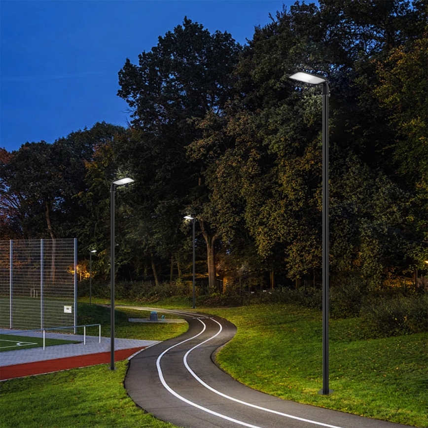 Brilagi - LED външна улична лампа със стълб и шарнир 4 m URBANLIGHT LED/100W/230V черна IP65