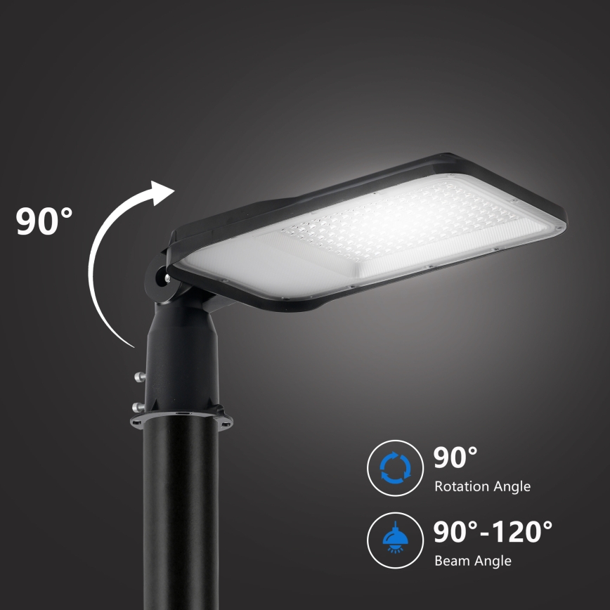 Brilagi - LED външна улична лампа със стълб и шарнир 4 m URBANLIGHT LED/100W/230V черна IP65