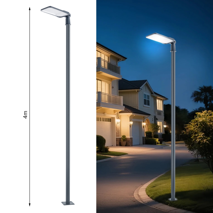 Brilagi - LED външна улична лампа със стълб и шарнир 4 m URBANLIGHT LED/200W/230V антрацит IP65